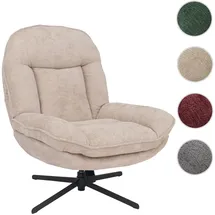 Mendler Relaxsessel HWC-P32 Chenille 80 x 96 x 80 cm Beige mit Wippfunktion