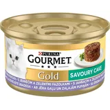 Purina Gourmet Gold Savoury Cake mit Lammfleisch und grünen Bohnen 85g (Rabatt für Stammkunden 3%)