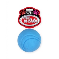 PET NOVA Hundespielzeug Kauspielzeug Tennisball Rindfleisch Geschmack 5cm blau