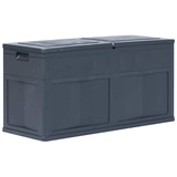 Festnight Auflagenbox Wasserdicht Garten-Aufbewahrungsbox 320 L Schwarz Gartenschrank Wetterfest Gartenbox Box Outdoor Truhe Balkon Aufbewahrungstruhe Sitzauflagen Box Wasserdicht