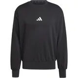 Adidas Herren Essentials FEELCOZY Fleece Sweatshirt, Black/White, L