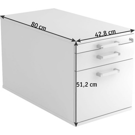 Venda HAMMERBACHER Solid TC20 Rollcontainer ahorn 3 Auszüge 42,8 x 80,0 x 51,2 cm