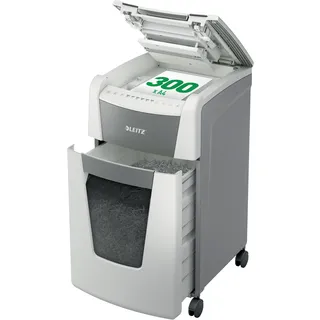 Leitz IQ Autofeed Office 300 Aktenvernichter 300 Blatt Mikroschnitt 2 x 15 mm, bis weiß