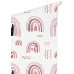 K&L Wall Art Vliestapete »Kinder Vliestapete«, Mädchen Baby Regenbogen, mehrfarbig, matt - bunt