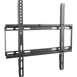 RICOO F0144 TV-Wandhalterung, (bis 55 Zoll, flach curved Fernseher Wand Halterung universal VESA 400 x 400) schwarz