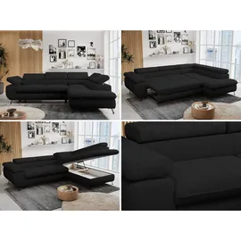 MKS Meble Eckcouch Schwarz 3-Sitzer