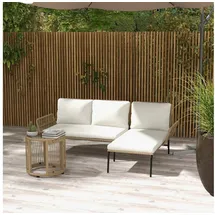 Outsunny Rattan Set 3-tlg. Creme
