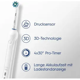 Oral-B Pro 1 Clean blau/weiß + Reiseetui