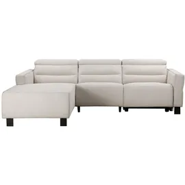 PLACES OF STYLE »Carpari, L-Form, 263 cm, manuelle o. elektrische Relaxfunktion,«, USB A/C und Kopfteilverstellung