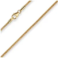 Schmuck Krone Goldkette 1,8mm Himbeerkette aus 585 Gelbgold 42cm, Gold 585 goldfarben