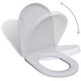 vidaXL Toilettensitz mit Absenkautomatik Quadratisch Weiß