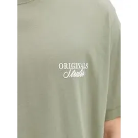 Jack & Jones PlusSize Jack & Jones Herren Rundhals T-Shirt JORNORREBRO TYPO TEE SS CREW NECK Relaxed Fit 12282898 Grüngrass Ss 26 5XL