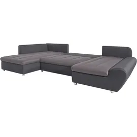 sit&more Wohnlandschaft »Bandos U-Form«, in 2 unterschiedlichen Größen, wahlweise mit Bettfunktion + Bettkasten, grau