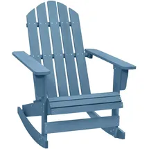 vidaXL Adirondack-Schaukelstuhl Massivholz Tanne Blau
