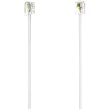 Hama Telefon (analog) Anschlusskabel [1x RJ11-Stecker 6p4c - 1x RJ11-Stecker 6p4c] 6m Weiß