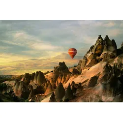 Fototapete PAPERMOON "Photo-Art EMINE BASA, CAPPADOCIA", bunt, B:5,00m L:2,80m, Vlies, Tapeten