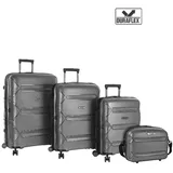 Heys HEYS Milos 4tlg. Kofferset (BC/S/M/L) erweiterbar - Grey Koffer24