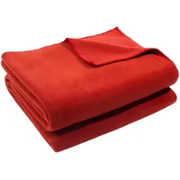 Zoeppritz Soft-Fleece Decke 160 x 200 cm rust