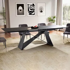 FineBuy Esstisch 180 x 78 x 95 cm Schwarz