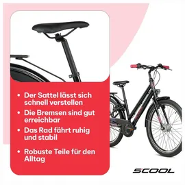 S'COOL chiX pro 24 Zoll RH 32 cm schwarz/pink