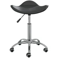 VidaXL Friseur Rollhocker Schwarz Kunstleder