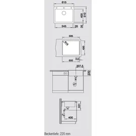 Blanco Pleon 6 cafe + Excenterbetätigung + InFino