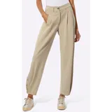 CREATION L Webhose CREATION L, Damen, Gr. 50, Normalgrößen, sand, 50% Modal, 44% Polyester, 6% Elasthan, unifarben, Hosen