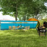 Outsunny Windschutz 725 x 140 cm Blau Polyester 2 St.