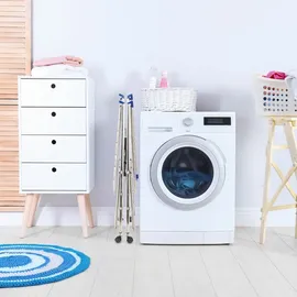 Relaxdays Wäscheständer XXL 1,85 silber