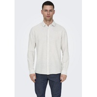 ONLY & SONS Kurzarmhemd »ONSCAIDEN LS STRIPE LINEN SHIRT 660 NOOS« ONLY & SONS chinchilla XXL