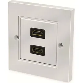Logilink AH0018 - HDMI Wanddose mit 2 x Kupplung Buchse/Buchse weiß