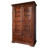 MASSIVMOEBEL24.DE Kleiderschrank Akazie 108x64x180 nougat lackiert OXFORD #509