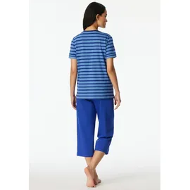 SCHIESSER Schlafanzug Pyjama Blau 42