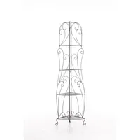 TPFGarden Standregal, Braun, Metall, 40x154x30 cm, Wohnzimmer, ,
