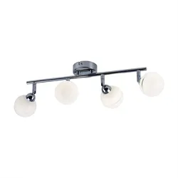 LED 12 Watt Decken Lampe Leuchte Licht warmweiß Beleuchtung Kugel Chrom