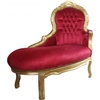 Casa Padrino Barock Kinder Chaiselongue Bordeaux/Gold - Kindermöbel