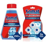 Somat Reinigungs-Set für die Spülmaschine, bestehend aus Intensiv-Maschinenreiniger (250 ml) & Duo Maschinenreiniger Tabs (3 Stück)