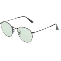Ray-Ban RB 3447 ROUND METAL Unisex-Sonnenbrille Vollrand Panto Metall-Gestell, grau