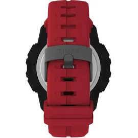 Timex UFC Rush Herren-Armbanduhr, 52 mm, rotes Armband, digitales Zifferblatt, schwarzes Gehäuse TW5M59200