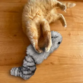 Aumüller Katzenspielkissen Waschbär braun