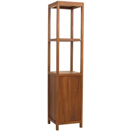 Mendler Teak-Regal HWC-M84, Badschrank Badregal Badezimmer, hochwertiges B-Grade-Teak (Kernholz, 20-30 Jahre), 180x40cm