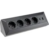 ChiliTec 4-fach USB-A+C, anthrazit