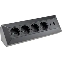 ChiliTec 4-fach USB-A+C, anthrazit