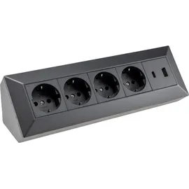 ChiliTec 4-fach USB-A+C, anthrazit