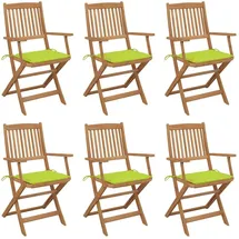 vidaXL Gartenstuhl 48,5 x 107 x 91 cm grün 6 St.