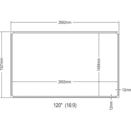 [en.casa] Projektionsleinwand Väkhoga 120 Zoll 16:9
