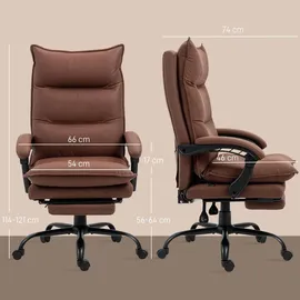 Vinsetto Massage-Bürostuhl Kunststoff Braun