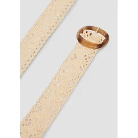 s.Oliver Textilgürtel Polyester beige 80 cm