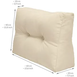 Beautissu Palettenkissen 120 x 80 x 15 cm beige 1 St.