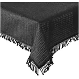 Haus und Deko Tischdecke Tischdecke Gartentischdecke oval Weichschaum rutschfest Outdoor PVC (1-tlg) schwarz 160 cm x 220 cm